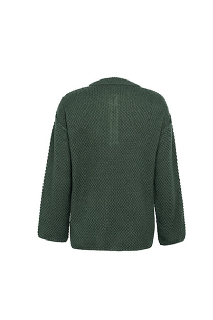 Round Neck Slit Pullover