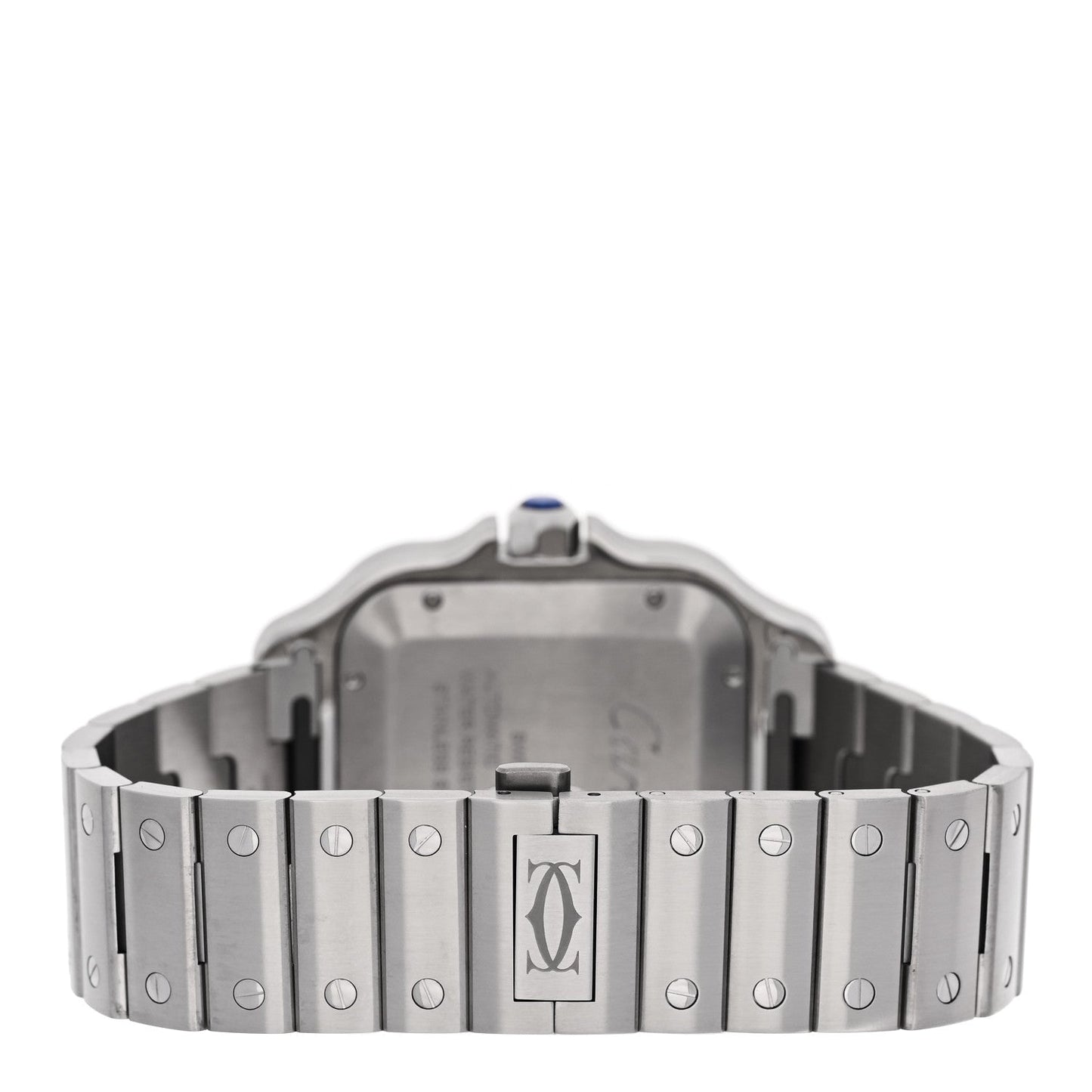 Stainless Steel 40mm Santos Dual Time Automatic Watch Grey