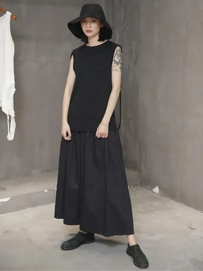 Simple Black Light Loose  Dress
