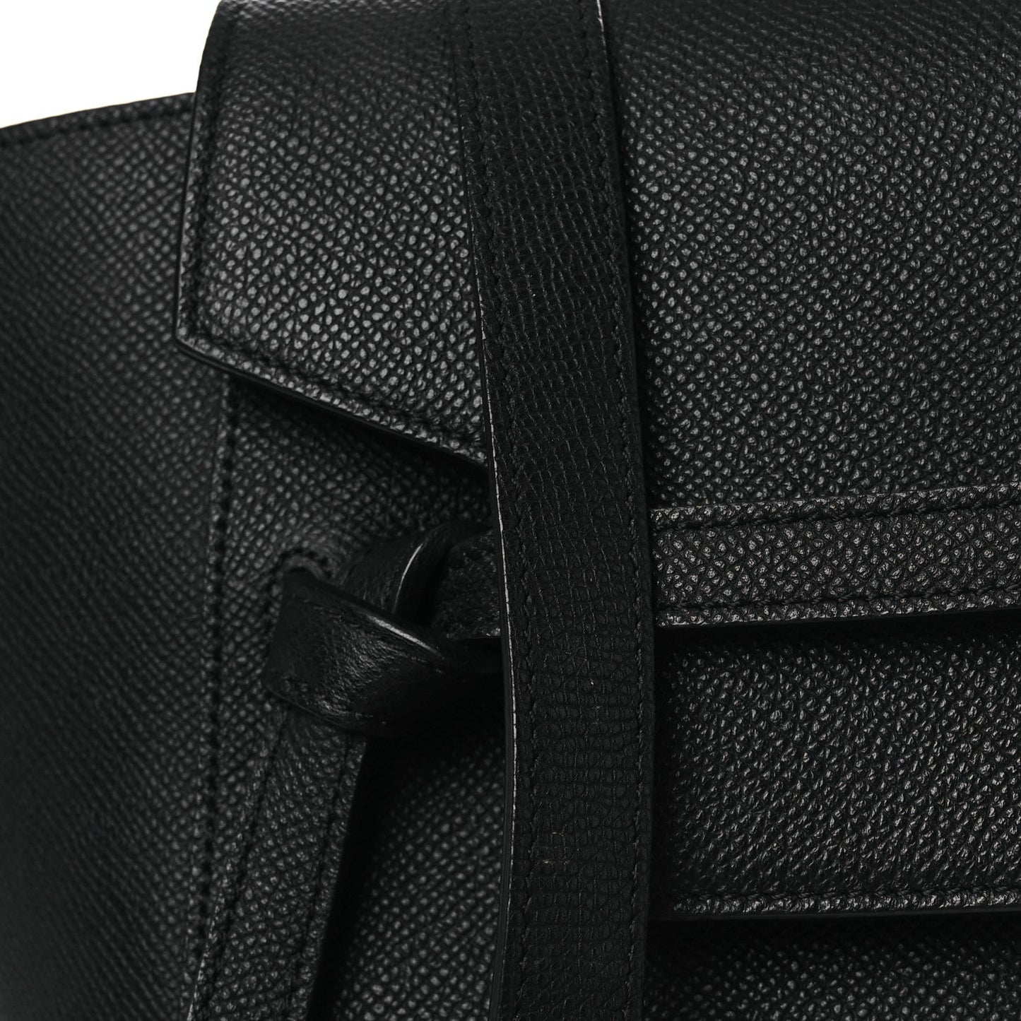 Grained Calfskin Mini Belt Bag Black