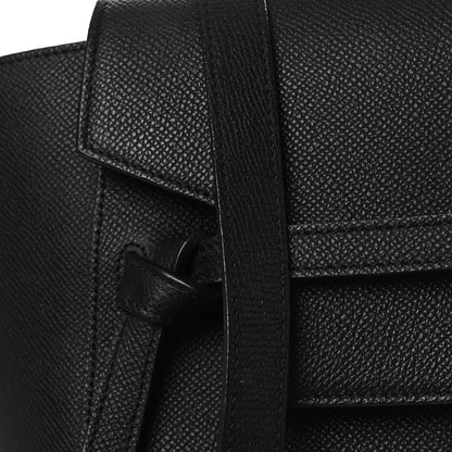 Grained Calfskin Mini Belt Bag Black