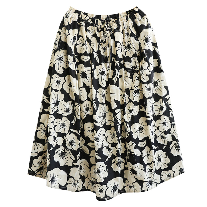 Cozy Retro Fashion Cotton A-Line Skirt