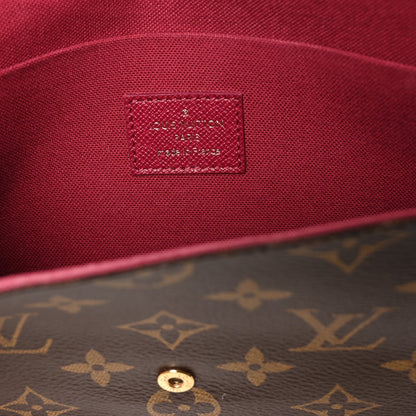 Monogram Pochette Felicie Chain Wallet Fuchsia