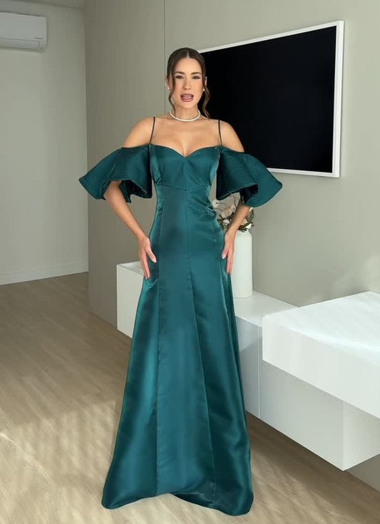 Sexy Strappy Low-Cut Slim-Fit Solid Color Dress