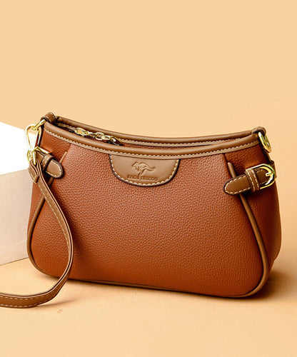 New Beige Durable Calf Leather CrossBody Bag