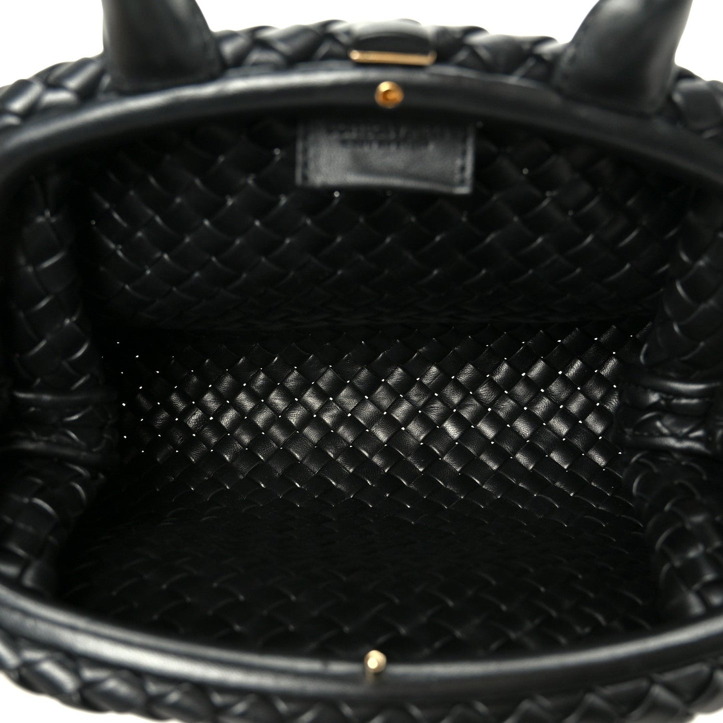 Nappa Intrecciato Small Padded The Handle Tote Black