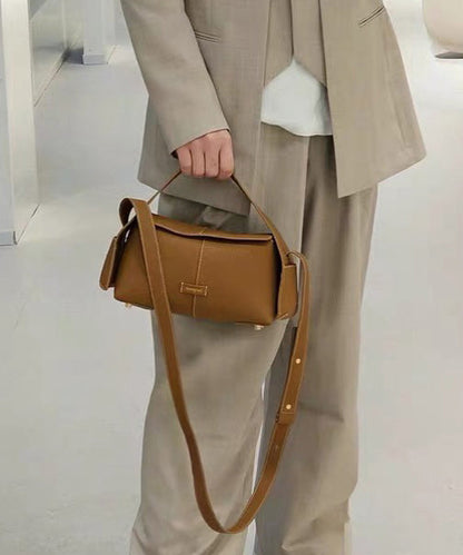 Botique Solid Durable Leather Versatile Women Tote Handbag