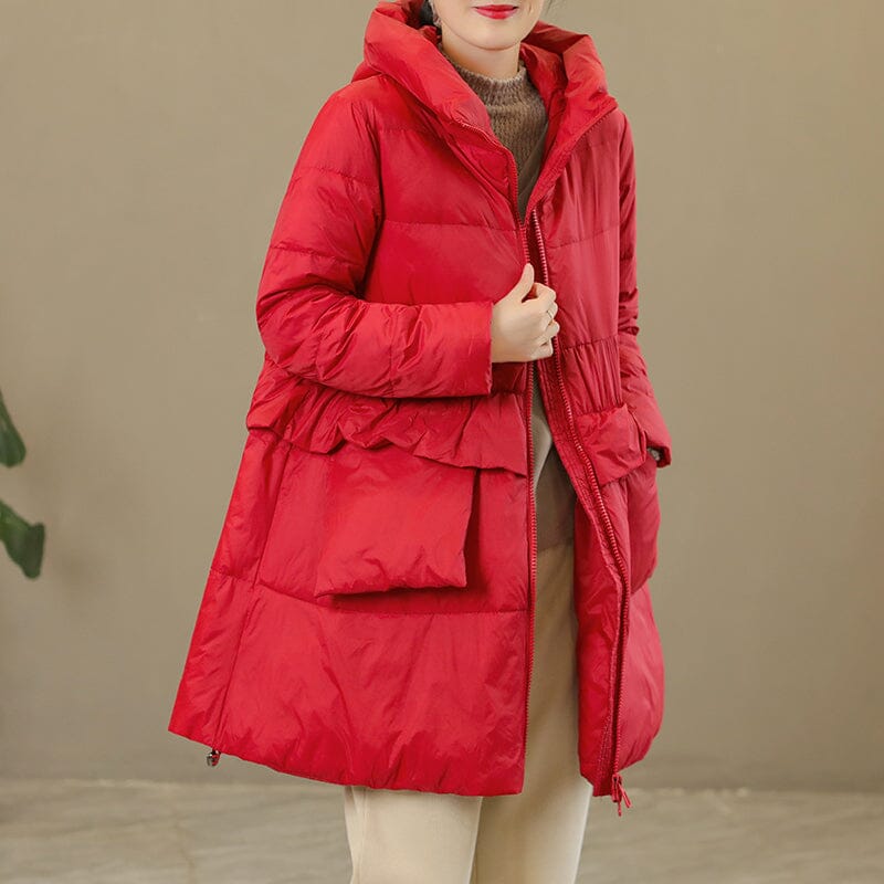 Winter Casual Extra Thick Hoodie Warm Down Coat