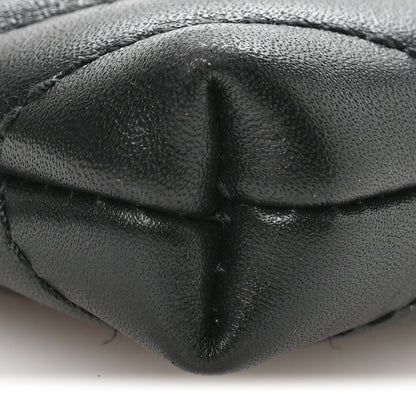 Calfskin Matelasse Mini GG Marmont Chain Bag Black