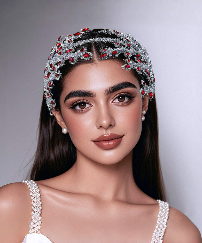 2026 New Silk Weave Crystal HairPiece