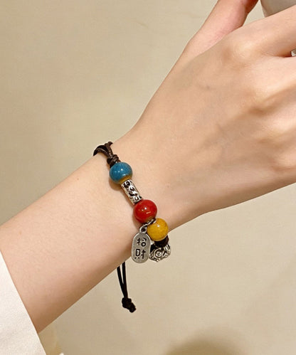 2026 New Sterling Silver Weave Ceramic Charm Bracelet