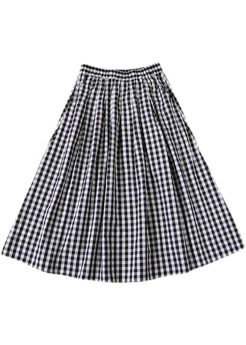 Elegant Green wrinkled Pockets Spring Skirt