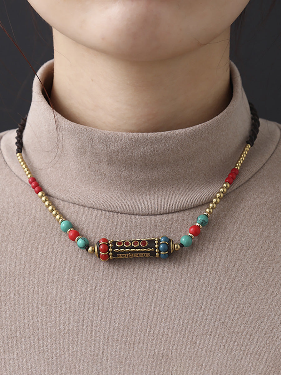 Bohemia Bead Pendant Vintage Women Necklace