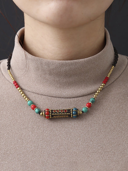 Bohemia Bead Pendant Vintage Women Necklace