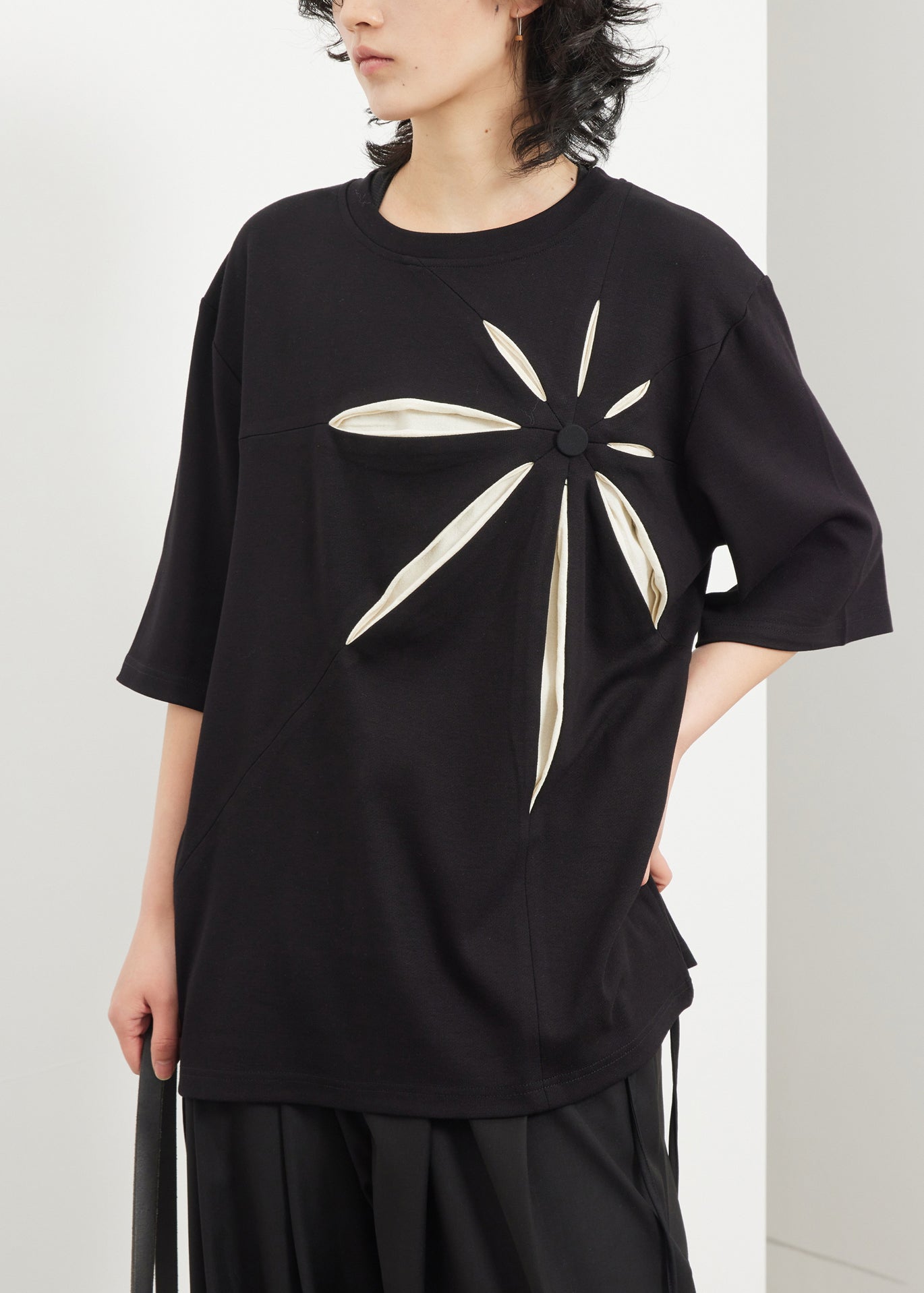 Casual Black O-Neck Print T Shirt Summer