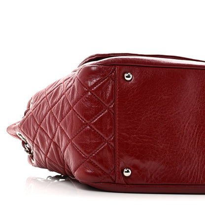 Lambskin Medium Rock and Chain Flap Red