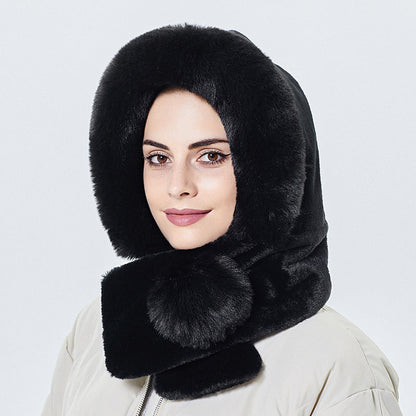 Women Winter Solid Plush Warm Hats