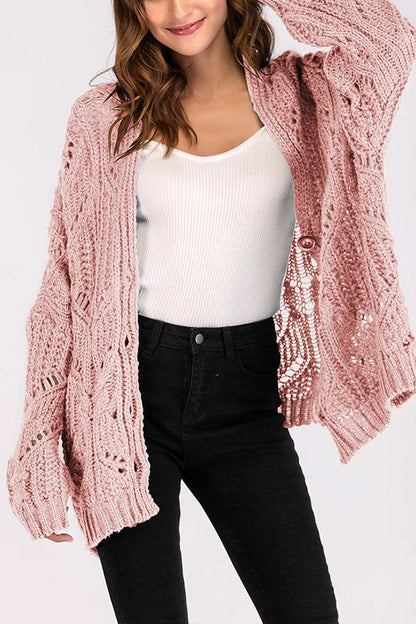 Solid Color V Neck Sweater