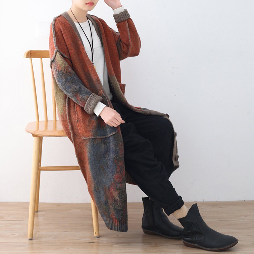 Cozy Casual Loose Knitted Autumn Thick Sweater Cardigan Coat