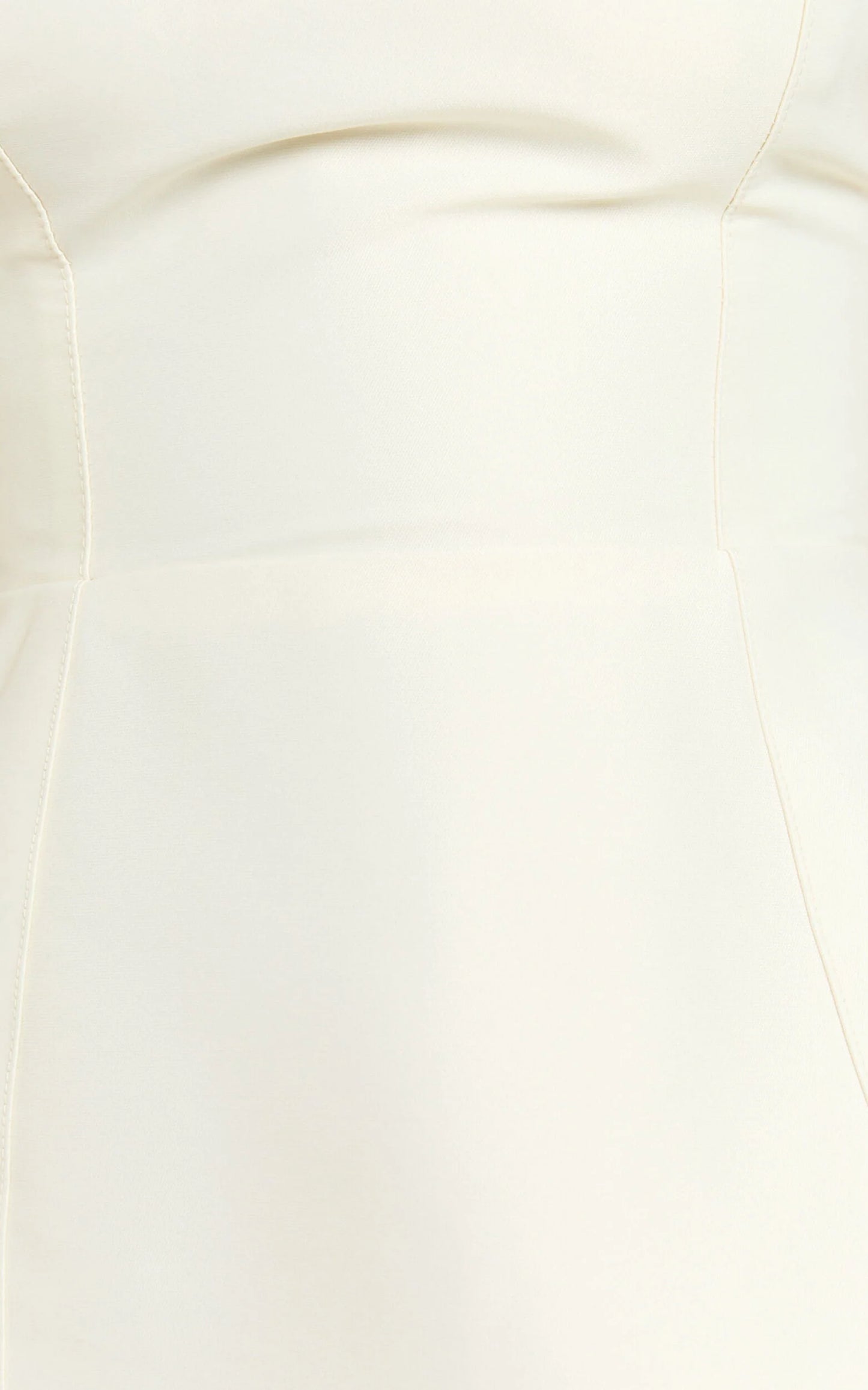 Carolina Mini Dress - Scoop Neck Panel Bodice Dress in Off White