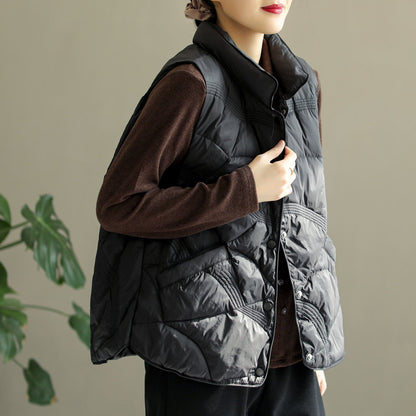 Winter Casual Loose Solid Down Vest