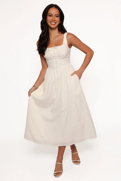 Kinslee Midi Dress - White
