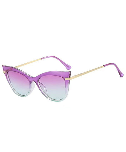 New Purple Hip Hop Punk Framed Metal Sunglasses