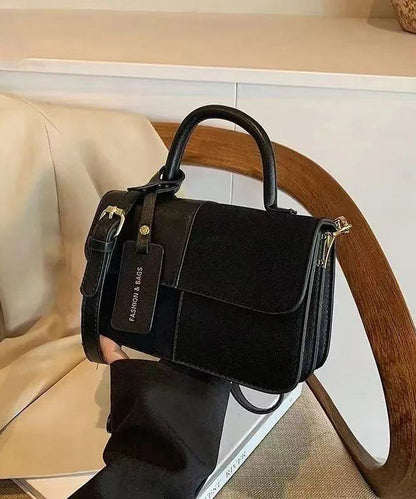 Fashion Brown Solid Durable Patchwork Faux Leather Micro Bag