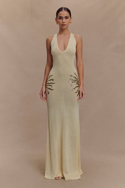 Sexy Sleeveless Halter Slim-Fit Sequined Dress