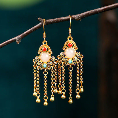 Literary Vintage Tassel Earrings