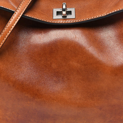 Vegetable Tanned Lambskin Mini Rodeo Top Handle Handbag Tan Cowboy
