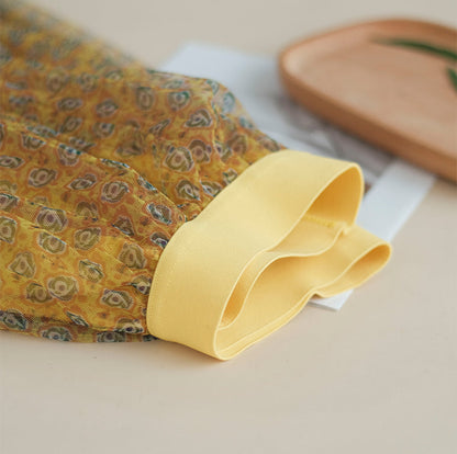 Digitally Printed Densified Elastic Waist Skirt