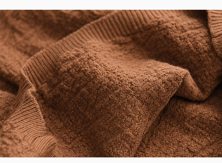 Vintage Jacquard Turtleneck Sweater