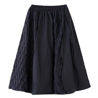 Fish Scale Print Oversized Panelled Skirt
