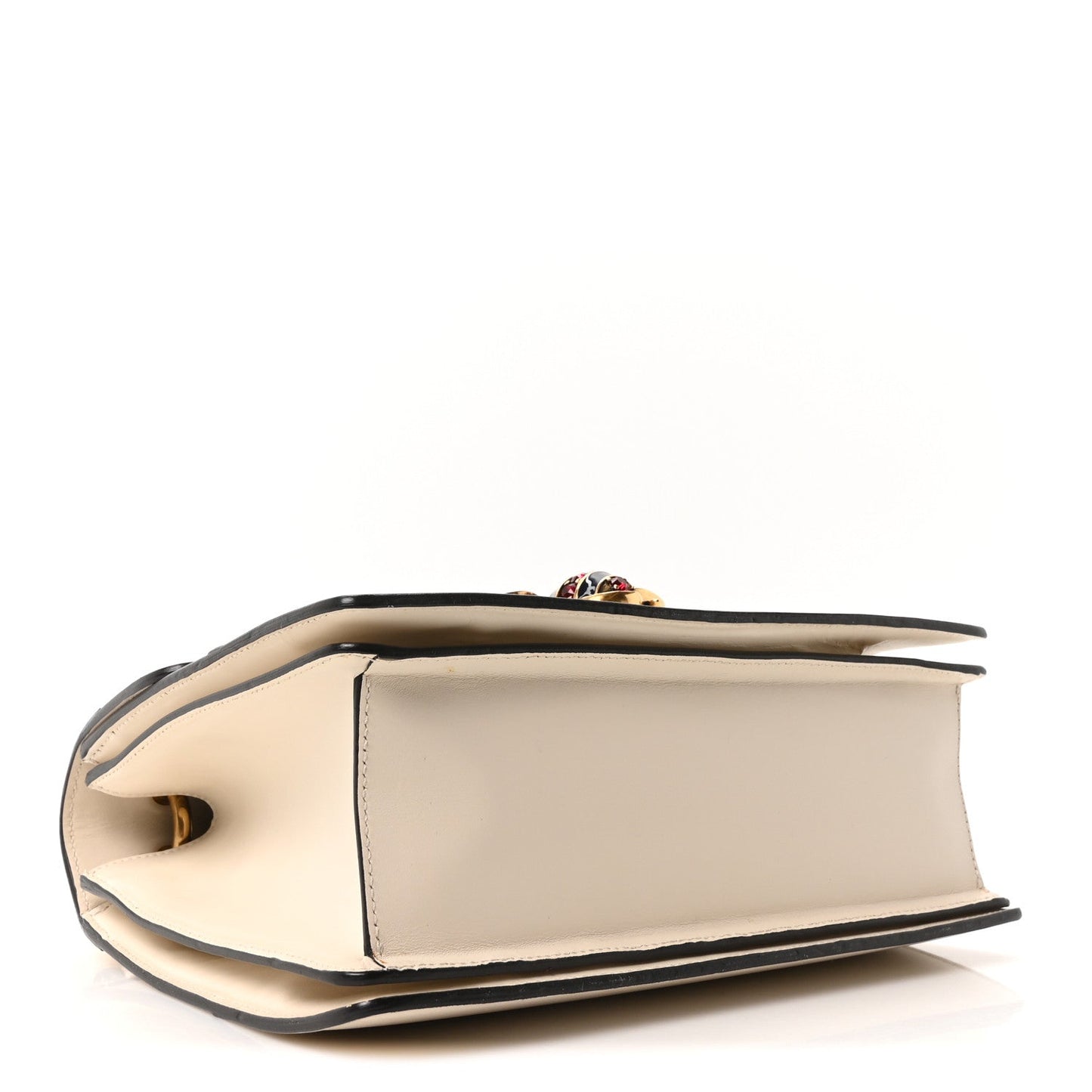 Calfskin Small Queen Margaret Top Handle Bag Mystic White