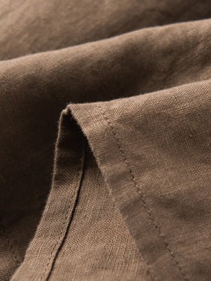 Pure Color Pleated Casual Linen Skirt