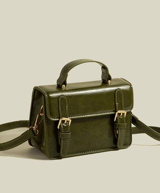 Chic Green Solid Durable Faux Leather Micro Bag