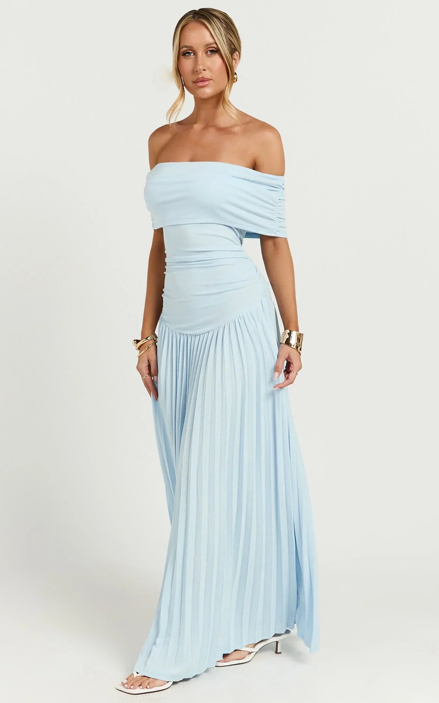 Lioness - Field Of Dreams Maxi Dress In Soft Blue
