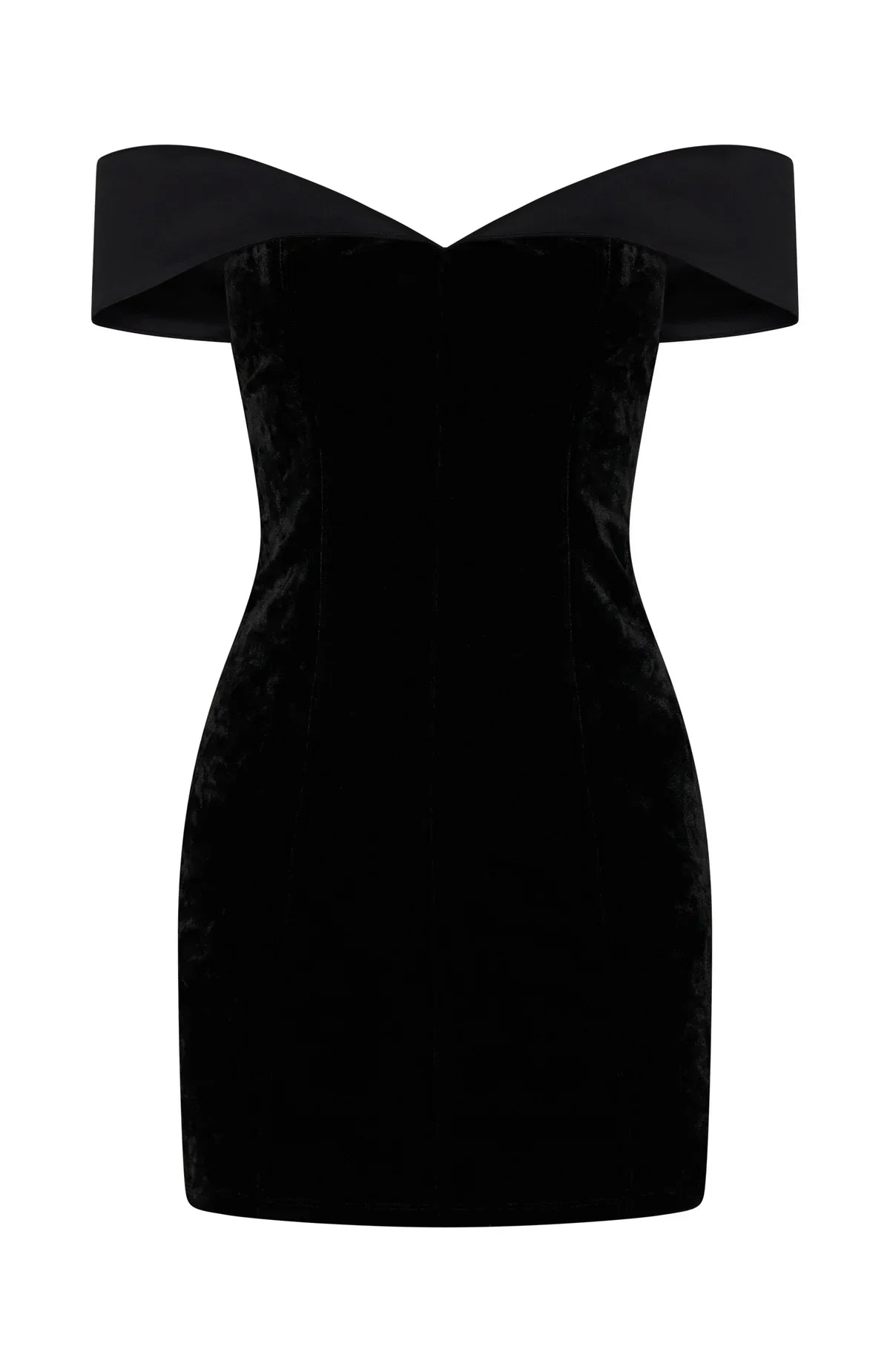 Let's Get Loud Off Shoulder Mini Dress Black