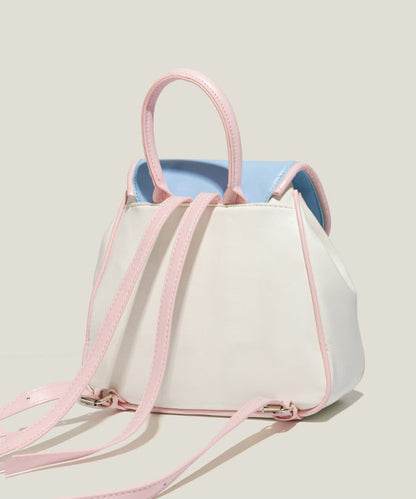 Boho Pink Embroidered Butterfly Faux Leather Backpack Bag