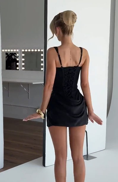 Sexy Slim-Fit Pleated Stitching Dress Skirt