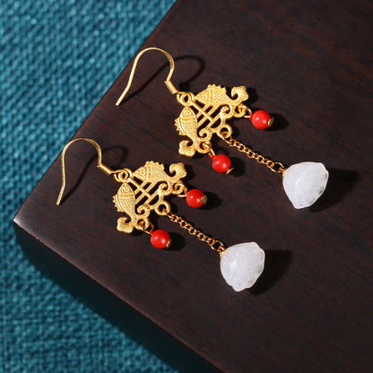 Niche Design Gold Plated Vintage Earrings