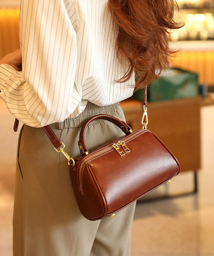 2025 New Versatile Brown Calf Leather Mini Bag