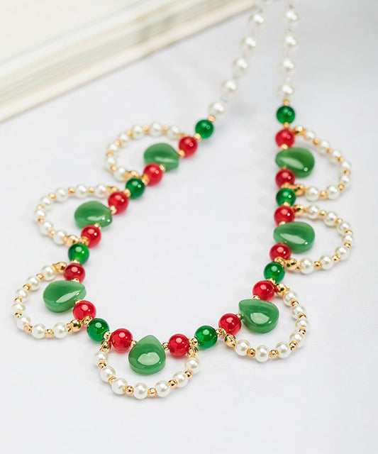 Chic Multicolor Copper Alloy Pearl Beading Pendant Necklace