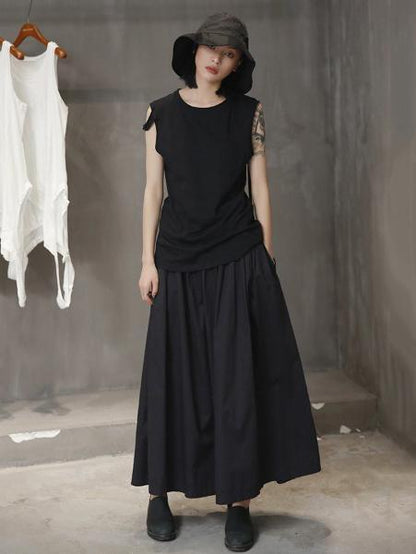 Simple Black Light Loose  Dress