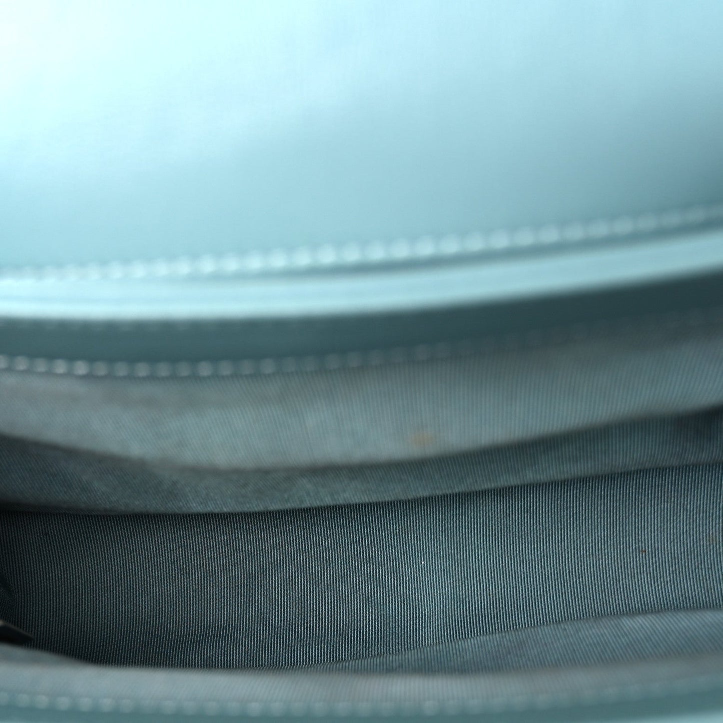 Lambskin Chevron Quilted Gold Top Handle Flap Bag Blue