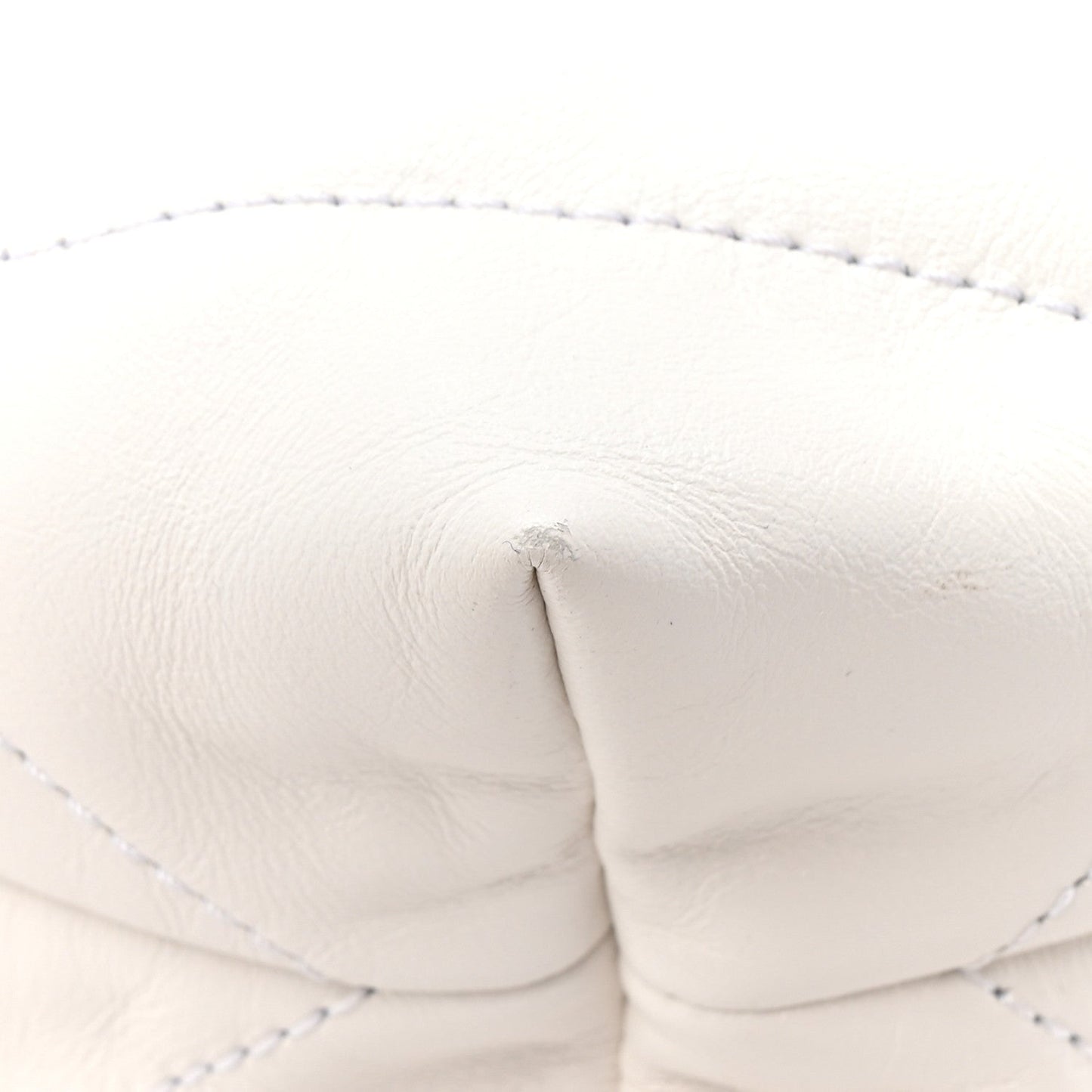 Shiny Calfskin Quilted Small Chanel 22 White