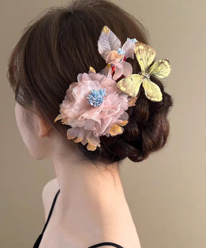 Vintage Multi Tulle Butterfly Floral Hairpin