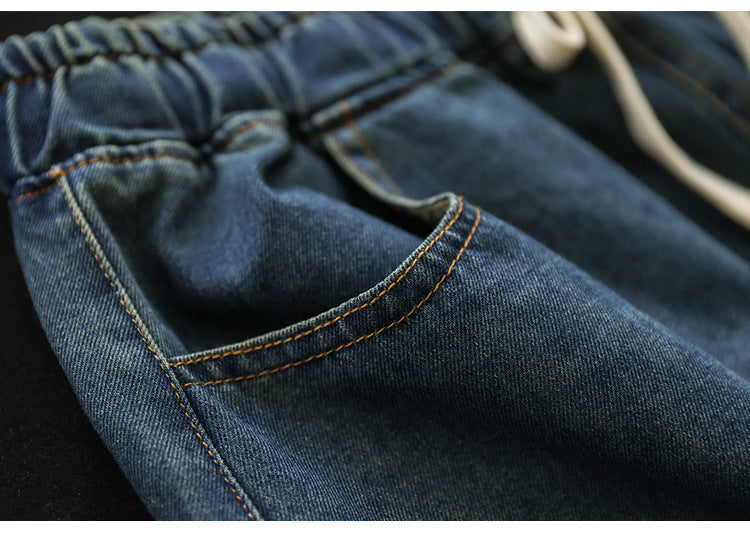 Literary All-Match Slit Denim Skirt