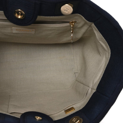 Mixed Fibers Small Deauville Tote Navy